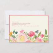 PixDezines Spring Floral Waterverf Dank u Bedankkaart (Achterkant)