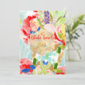 PixDezines Spring Waterverf Flowers Bar Mitzvah Kaart (Staand voorkant)