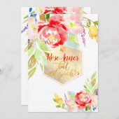 PixDezines Spring Waterverf Flowers Bat Mitzvah Kaart (Voorkant / Achterkant)