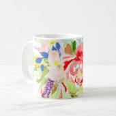 PixDezines Spring Waterverf Flowers Koffiemok (Voorkant links)