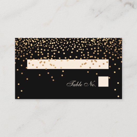 PixDezines Sprinkles/Faux Gold/Place Cards Plaatskaartje (Voorkant)