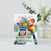 PixDezines sprinkles met sneeuwfotokaart Feestdagenkaart (Staand voorkant)