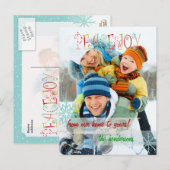 PixDezines sprinkles met sneeuwfotokaart Feestdagenkaart (Voorkant / Achterkant)