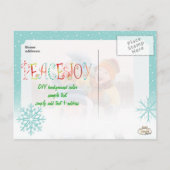 PixDezines sprinkles met sneeuwfotokaart Feestdagenkaart (Achterkant)