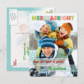 PixDezines sprinkles met sneeuwfotosjabloon Feestdagenkaart (Voorkant / Achterkant)