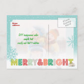 PixDezines sprinkles met sneeuwfotosjabloon Feestdagenkaart (Achterkant)