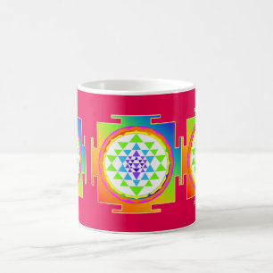 PixDezines Sri Yantra Chakra Clearing/DIY achtergr Koffiemok
