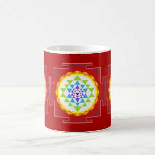PixDezines Sri Yantra Chakra Clearing/DIY achtergr Koffiemok