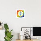 PixDezines Sri Yantra/Meditation/Chakra Poster (Thuiskantoor)