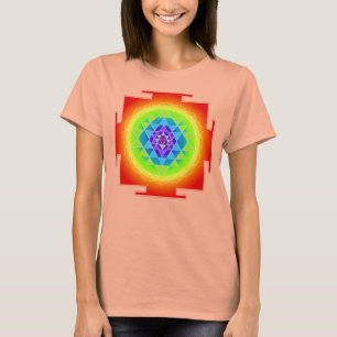 PixDezines Sri Yantra/Oranje T-shirt