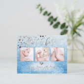 PixDezines Star is geboren, sneeuwbok Aankondigingskaart (Staand voorkant)