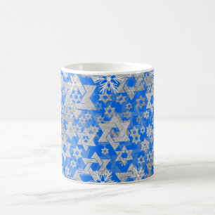 PixDezines Star of David Faux Zilveren DIY Achterg Koffiemok