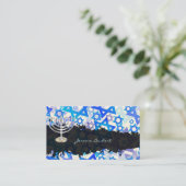 PixDezines STAR OF DAVID, RABBI Visitekaartje (Staand voorkant)