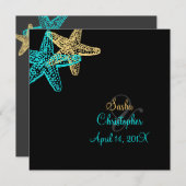 PixDezines Starfish/Beach Invitations/DIY color! Kaart (Voorkant / Achterkant)