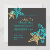 PixDezines Starfish/Beach Invitations/DIY color! Kaart (Achterkant)