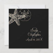 PixDezines Starfish/Beach Wedding Invitations Kaart (Voorkant)