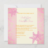 PixDezines Starfish + demask invitations Kaart (Achterkant)