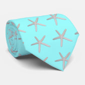 PixDezines Starfish op DIY kleur, Aqua Stropdas (Opgerold)