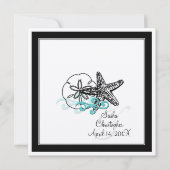 PixDezines Starfish, Wedding Invitations Kaart (Voorkant)