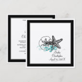 PixDezines Starfish, Wedding Invitations Kaart (Voorkant / Achterkant)