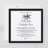 PixDezines Starfish, Wedding Invitations Kaart (Achterkant)