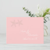 PixDezines Starfish Wedding Invitations Kaart (Staand voorkant)