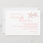 PixDezines Starfish Wedding Invitations Kaart (Achterkant)