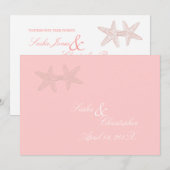 PixDezines Starfish Wedding Invitations Kaart (Voorkant / Achterkant)