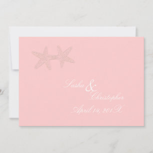 PixDezines Starfish Wedding Invitations Kaart
