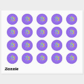 PixDezines ster van david/grunge/DIY achtergrond Ronde Sticker (Vel)
