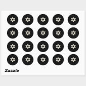 PixDezines ster van david/ivoor/DIY achtergrond Ronde Sticker (Vel)