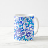 PixDezines Ster van David-patroon Koffiemok (Voorkant rechts)