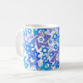PixDezines Ster van David-patroon Koffiemok (Voorkant links)