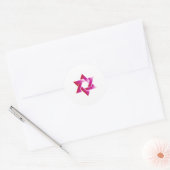 PixDezines ster van david/roze/DIY achtergrond Ronde Sticker (Envelop)