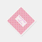 PixDezines ster van David/roze/oj/mitswa Servet (Hoek)