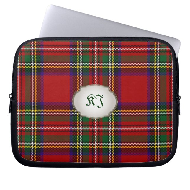 PixDezines stewart tartan Laptop Sleeve (Voorkant)