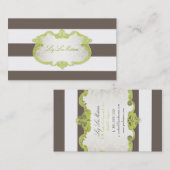 PixDezines stijlvol verstelbare strepen+kleur Visitekaartje (Voorkant / Achterkant)