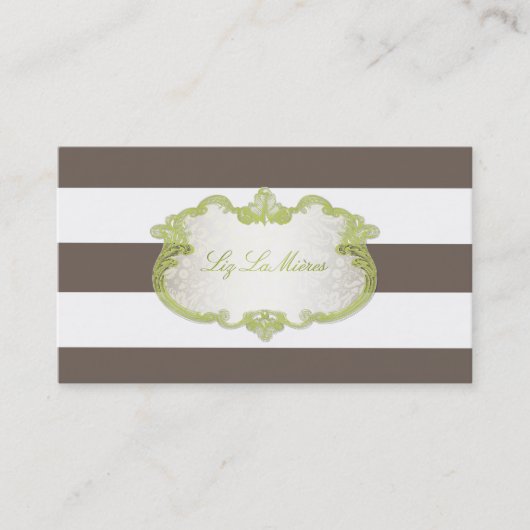 PixDezines stijlvol verstelbare strepen+kleur Visitekaartje (Voorkant)