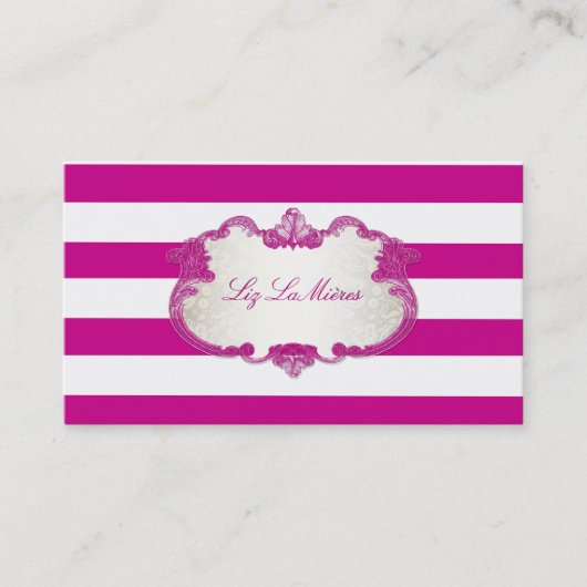 PixDezines stijlvol verstelbare strepen+kleur Visitekaartje (Voorkant)