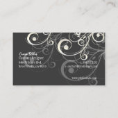 PixDezines Stijlvolle parelstalen/DIY-kleur! Visitekaartje (Achterkant)