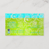 PixDezines Stijlvolle Pear Swirls Visitekaartje (Achterkant)