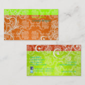 PixDezines Stijlvolle Pear Swirls Visitekaartje (Voorkant / Achterkant)