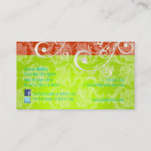 PixDezines Stijlvolle Pear Swirls Visitekaartje (Achterkant)