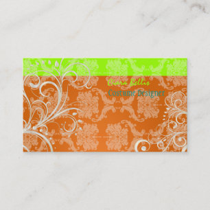 PixDezines Stijlvolle Pear Swirls Visitekaartje