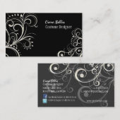 PixDezines Stijlvolle Pear Swirls Visitekaartje (Voorkant / Achterkant)