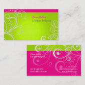 PixDezines Stijlvolle Pearl Swirls Visitekaartje (Voorkant / Achterkant)