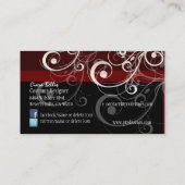 PixDezines Stijlvolle Pearl Swirls Visitekaartje (Achterkant)