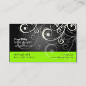 PixDezines Stijlvolle Pearl Swirls Visitekaartje (Achterkant)