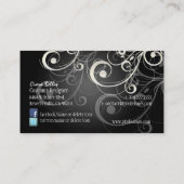 PixDezines Stijlvolle Pearl Swirls Visitekaartje (Achterkant)