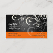 PixDezines Stijlvolle Pearl Swirls Visitekaartje (Achterkant)